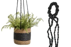 KOSZ DO ZAWIESZENIA ROŚLIN CZARNY 18CM
